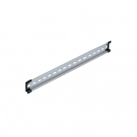 DIN liist, 482 x 35 x 7.5mm 19", otstega, perforeeritud
