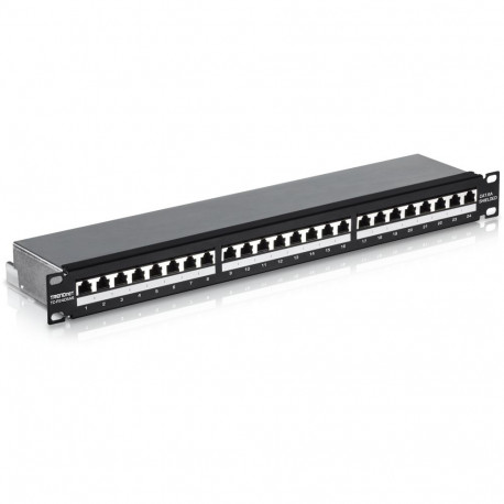 24-port Cat6A Shielded 1U Patch Panel