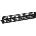 48-Port Blank Keystone Shielded Patch Panel