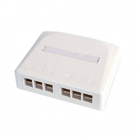 Surface Mount Module, 6 port, alphine white