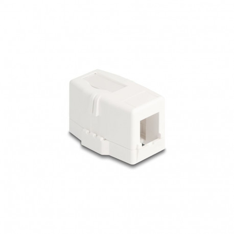 Delock Keystone Surface Mounted Box 1 Port with magnetic bottom, white