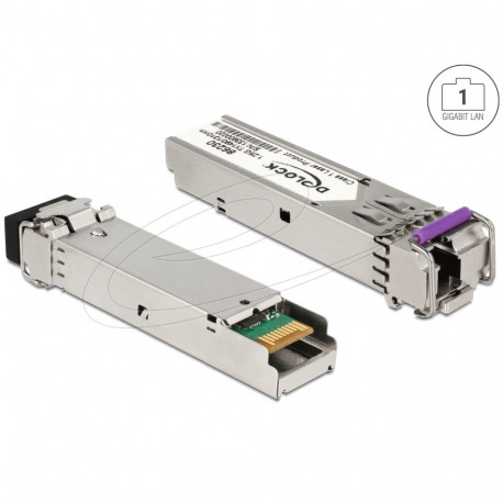 Mini-GBIC (SFP) Single-Mode 1000Base-BX Moodul TX 1490 / RX 1310 nm DDM / 20km (LC Simplex)