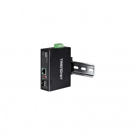 Hardened Industrial 100/1000Base-T to SFP Media Converter