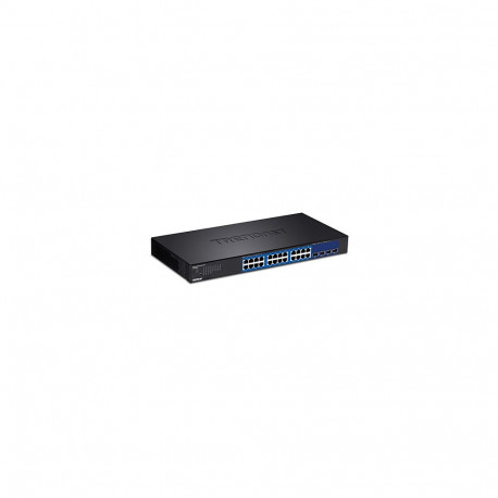Switch: 24 x 10/100/1000Mbps, 4 x SFP+, web smart, räkitav