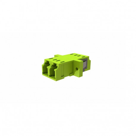 FO adapter multimode LC duplex roheline