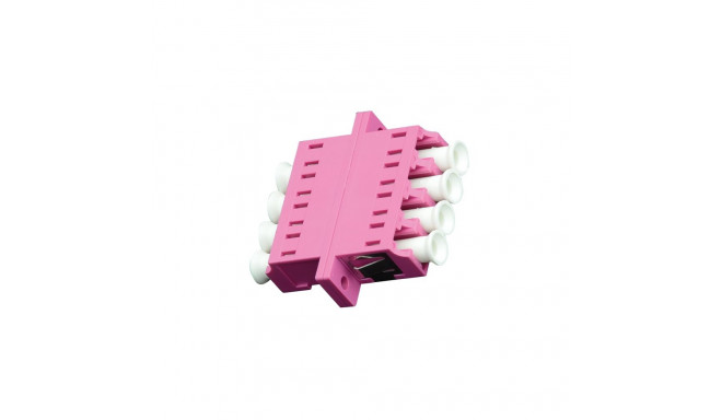 FO adapter multimode LC quad violet