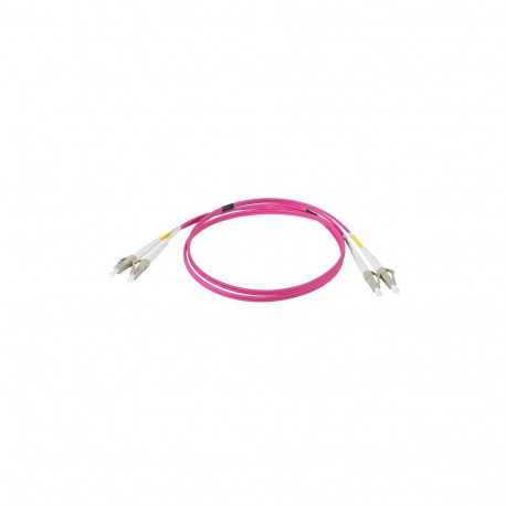 FO jätkukaabel multimode LC-LC duplex OM4 Erika Violet (50/125) 1.0m (Short Boot)