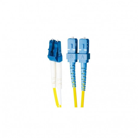 AFL Patchcord Premium  LC - SC G.652D YELLOW LSZH 2F 2.0mm ZDPX 5M (Short Boot)