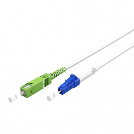 FO jätkukaabel singlemode LC-SC/APC simplex, 2.0m, G.657.A2, Valge