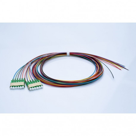 FO pigtail 12 x Singlemode LC/APC Simplex (Ø:0,9mm) 2 meter LSZH