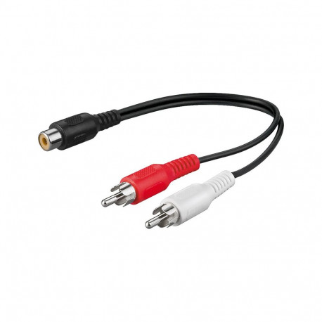 Adapter RCA jack - 2RCA plug, 0.2m