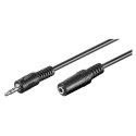 3.5mm pikenduskaabel 2.0m, must