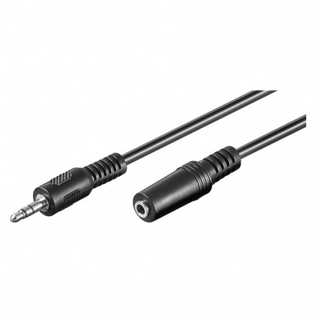 3.5mm pikenduskaabel 10.0m, must