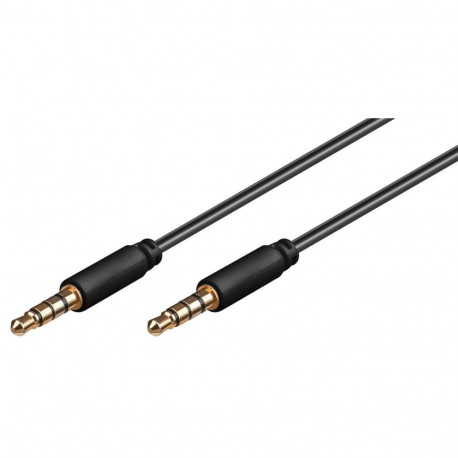 3.5mm kaabel 4pin 2.0m, must
