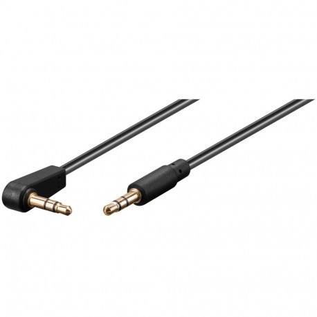 3.5mm kaabel 90kraadi 1.0m, slim, must