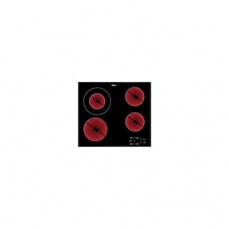 Cooking Stovetop - Whirlpool Akt 8130 Ba Black Built-in Ceramic 4 Zone