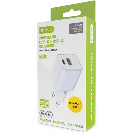 D-Fruit charger 20W Nano USB/USB-C DF186