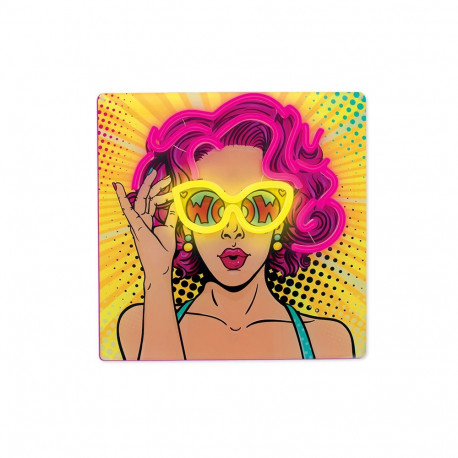 Forever Light LED-neoon Power Woman FLA02, kollane-lilla