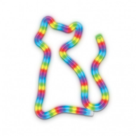 Forever Light LED RGB-neoonlamp kassikujuline FLRN03 koos puldiga, mitmevärviline
