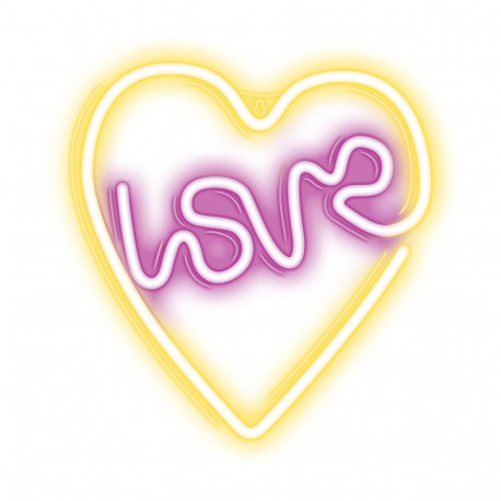 Neon led love w sercu fiolet biały nne02 neolia