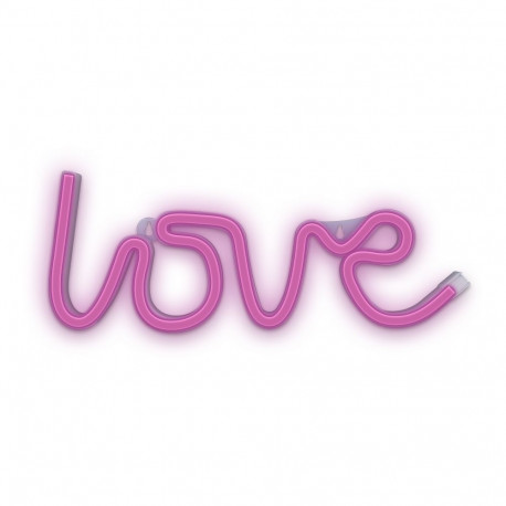 Neon led love różowy bat + usb flneo5 forever light