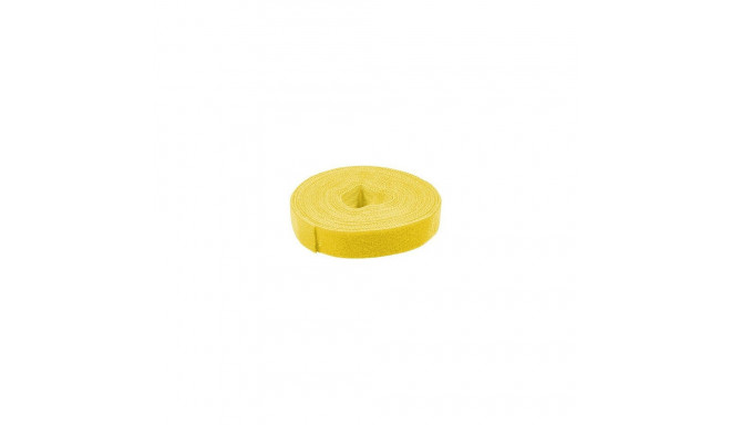 "Cable strap (Hook and Loop), yellow, width: 16 mm, coil, 4 m"