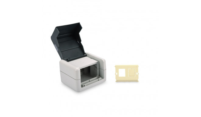 Digitus Outdoor Surface Mount Box with Hinged Lid, incl. Inlet for 2 x Keystone Modules, IP44
