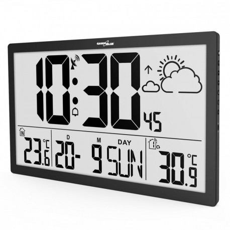 Here is a detailed product overview for the Large LCD Wall Clock Multifunctional GB218