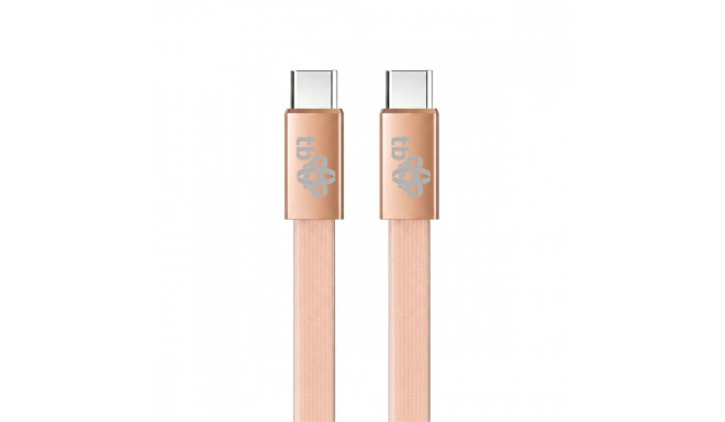 Cable USB C - USB C 1m flat peach