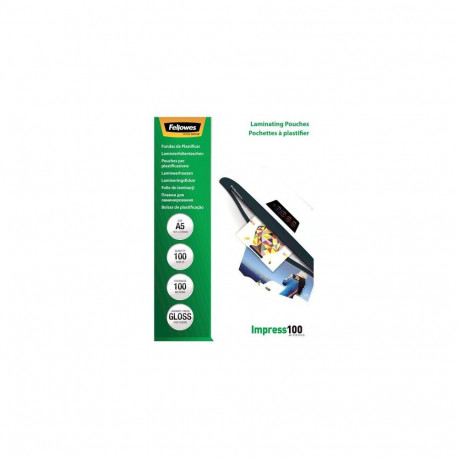 Fellowes A5 Glossy 100 Micron Laminating Pouch - 100 pack