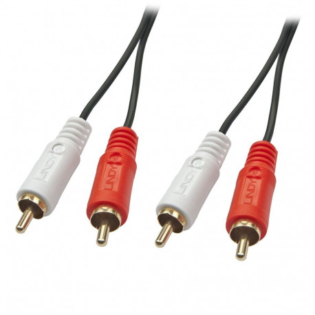 2xRCA kaabel 20.0m, kullatud, varjestatud, must