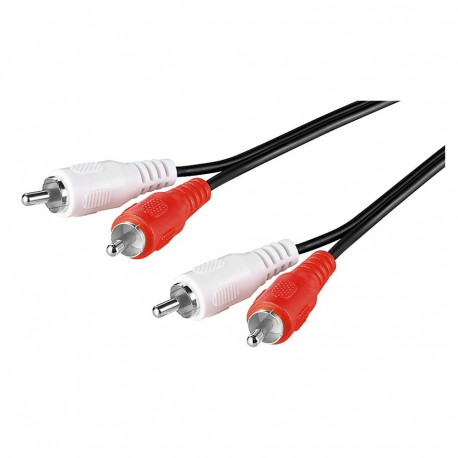 2xRCA kaabel 0.5m, must