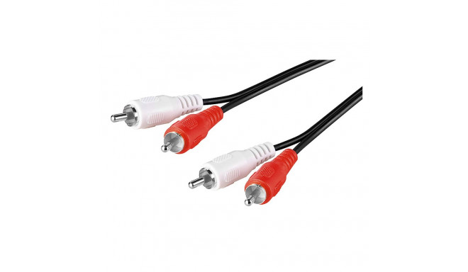 2xRCA kaabel 0.5m, must