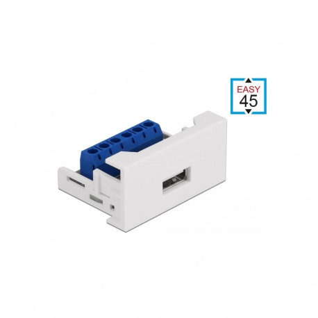 Easy 45 moodul: USB 2.0 A (F) - Terminal block 22.5mm x 45mm