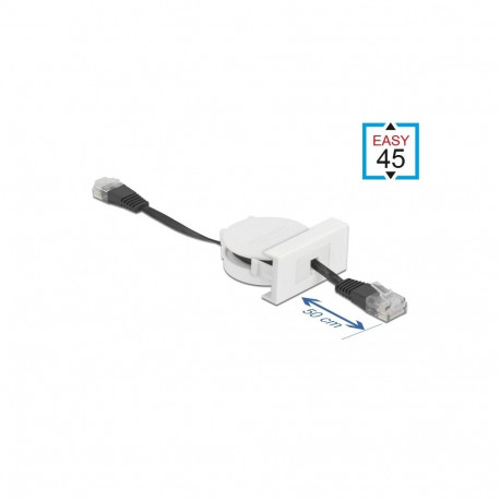 Easy 45 moodul: Cat5e RJ45 (M) - (M) 22.5mm x 45mm