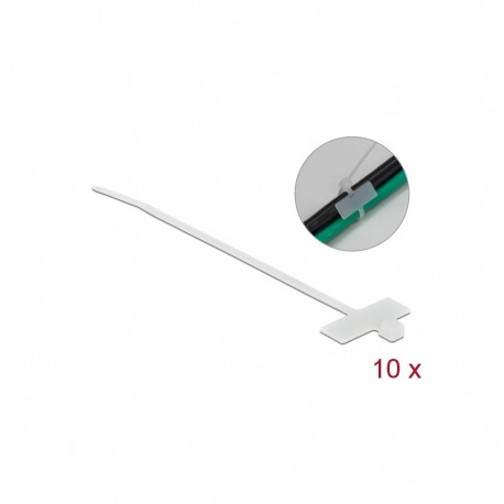 Kaablisidemed märgisega 100 x 2.5mm, valged (10tk)