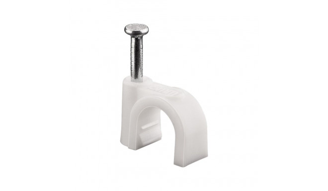 Cable clip, white - max. cable diameter: 8.0 mm