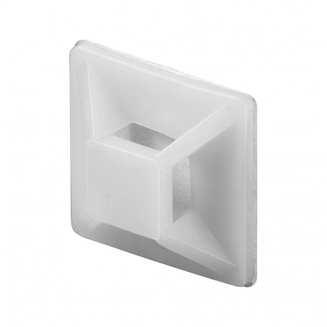 Self adhesive mount with eyelet; natural for mounting of cable ties up to 3.6 mm, 100pcs