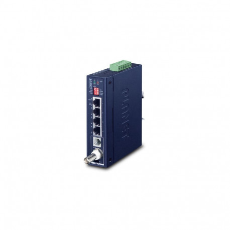 Industrial 1-Port BNC/RJ11 to 4-Port Gigabit Ethernet Extender