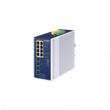 Industrial L2/L4 8-Port 10/100/1000T 802.3bt PoE++ 4-Port 10G SFP+ Managed Ethernet Switch