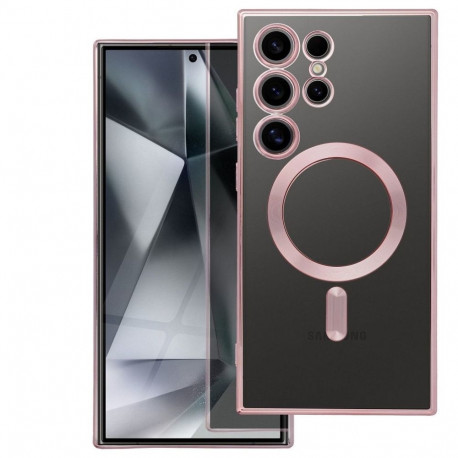 Case for Samsung A08 Electro Mag Cover compatible with MagSafe gold-rose