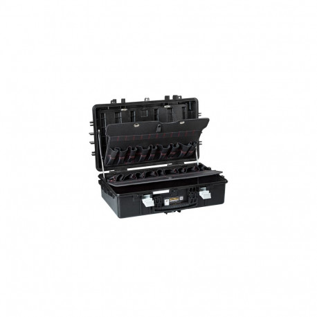 Tool case 585x368x198mm, 2 panels with pouches, 4.11kg