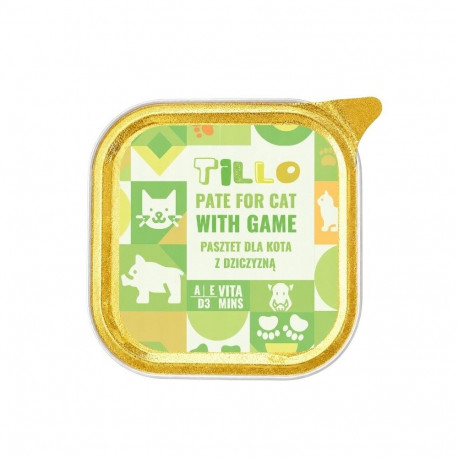 TILLO märg kassitoit, ulukilihapasteet, 100g