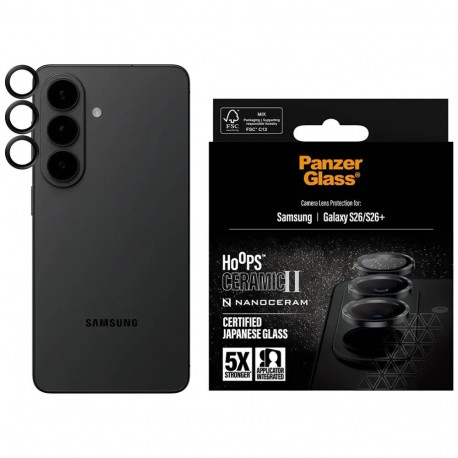 PanzerGlass Hoops Ceramic II camera lens protector for Samsung Galaxy S26 (S942)