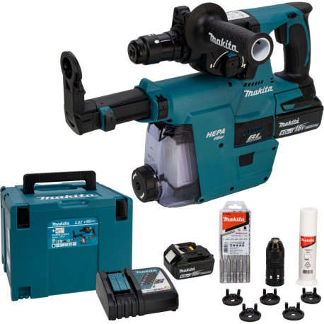 Akku-Kombihammer DHR243JWX2, 18Volt (blau/schwarz, 2x Li-Ionen Akku 6Ah, in MAKPAC Gr.4)