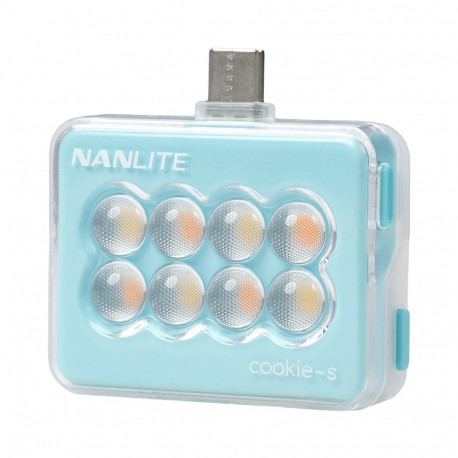 Nanlite LED-selfivalgusti Cookie-s, tsüaansinine