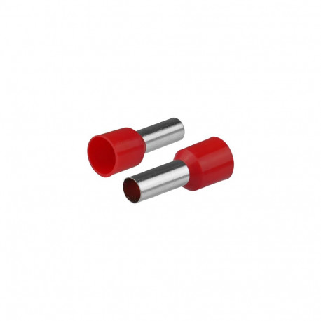 Isoleeritud juhtmeotsahülss 1x10mm2, hülsi pikkus 21,5mm, punane, 20tk