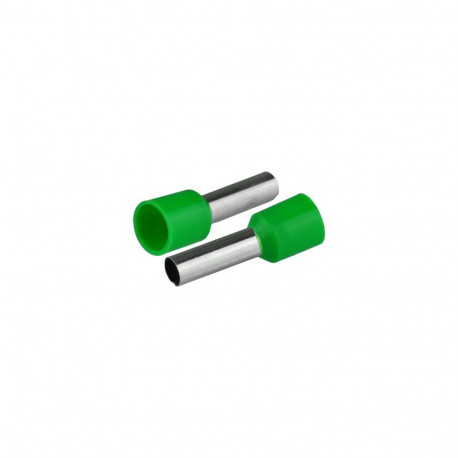 Isoleeritud juhtmeotsahülss juhtmetele 1x6mm2, hülsi pikkus 20mm, 20tk, roheline