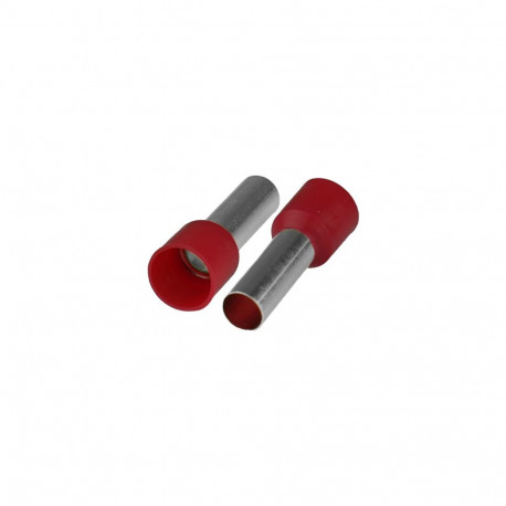 Isoleeritud juhtmeotsahülss 1x16mm², hülsi pikkus 28,2mm, punane, 20tk