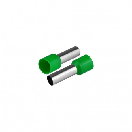 Isoleeritud juhtmeotsahülss juhtmetele 1x16mm², hülsi pikkus 28,2mm, roheline, 20tk